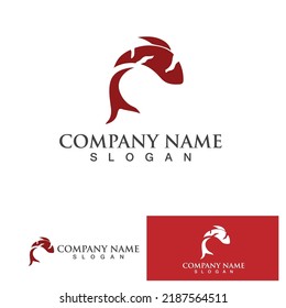 Fish abstract icon design logo template,Creative vector symbol of fishing club or online shop.  
