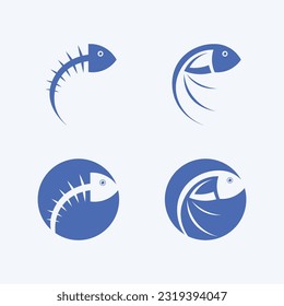Fish abstract icon design logo template,Creative vector symbol of fishing club or online shop.  