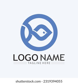 Fish abstract icon design logo template,Creative vector symbol of fishing club or online shop.  