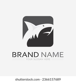 Plantilla de logotipo de diseño de iconos abstractos de peces, símbolo vectorial creativo del club de pesca o tienda online.  
