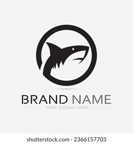 Plantilla de logotipo de diseño de iconos abstractos de peces, símbolo vectorial creativo del club de pesca o tienda online.  