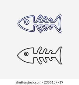 Plantilla de logotipo de diseño de iconos abstractos de peces, símbolo vectorial creativo del club de pesca o tienda online.  