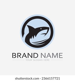 Plantilla de logotipo de diseño de iconos abstractos de peces, símbolo vectorial creativo del club de pesca o tienda online.  