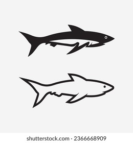 Fish abstract icon design logo template,Creative vector symbol of fishing club or online shop.  
