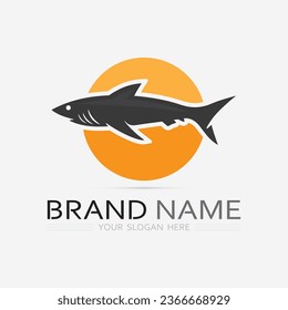 Plantilla de logotipo de diseño de iconos abstractos de peces, símbolo vectorial creativo del club de pesca o tienda online.  