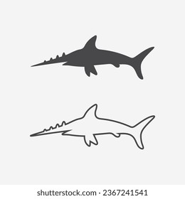 Abstrakte Symbol-Design-Logo-Vorlage für Fische, kreatives Vektorsymbol des Fischclubs oder Online-Shop.  