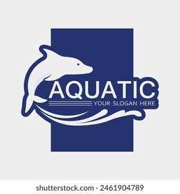 Icono abstracto de pescado diseño logo Plantilla, símbolo de Vector creativo de club de pesca o tienda en línea.  