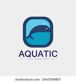 Fish abstract icon design logo template,Creative vector symbol of fishing club or online shop.  