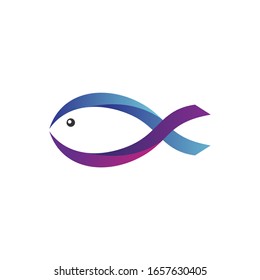 Vector de diseño de logotipo abstracto de peces