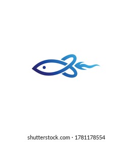 fish abstract logo, fishing logo