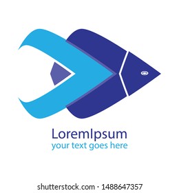 Fish abstract vector design logo template. Company logo design.