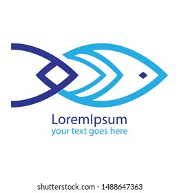 Fish abstract vector design logo template. Company logo design.