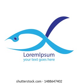 Fish abstract vector design logo template. Company logo design.