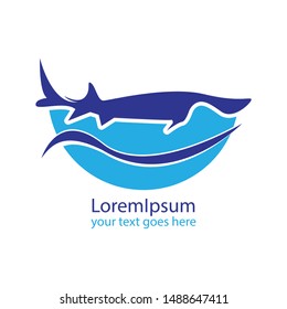Fish abstract vector design logo template. Company logo design.