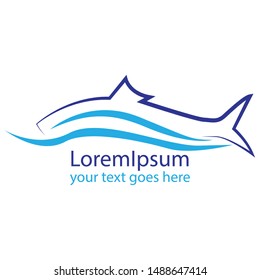 Fish abstract vector design logo template. Company logo design.