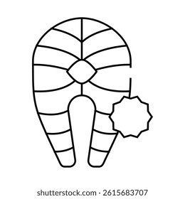 fish allergy line icon vector. fish allergy sign. isolated contour symbol black illustration