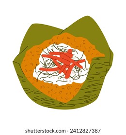 fish amok traditional food cambodia made from steamed fish in banana leaves and eaten with rice delicious cuisine