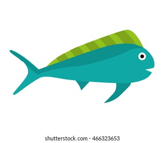 fish animal aquatic icon vector illustration design