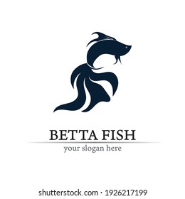 Fish animal aquatic logo. Beta fish design vector and illustration