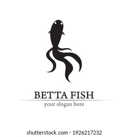 Fish animal aquatic logo. Beta fish design vector and illustration