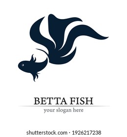 Fish animal aquatic logo. Beta fish design vector and illustration
