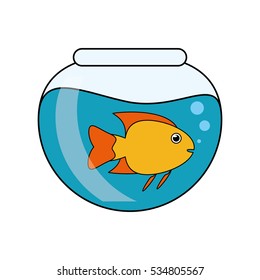 Aquarium Floating Fish Illustration Cartoon Stock Illustration 627566669