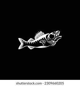 Vector de diseño de logotipo creativo para peces