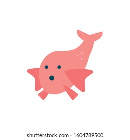 Fish animal design Sea life ecosystem fauna ocean underwater water nature marine tropical theme Vector illustration