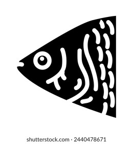 fish animal glyph icon vector. fish animal sign. isolated symbol illustration