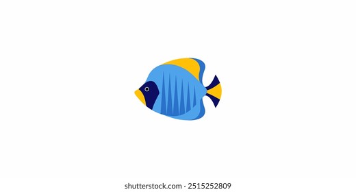 fish animal icon logo design
