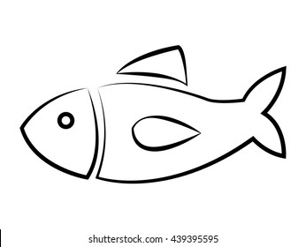 Fish animal icon. Sea life design. vector graphic