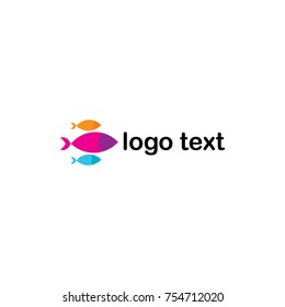 fish animal logo vector