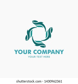 Fish Animal Logo Vector Design Template