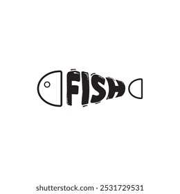 Fisch Tier Name Design Einfach 
