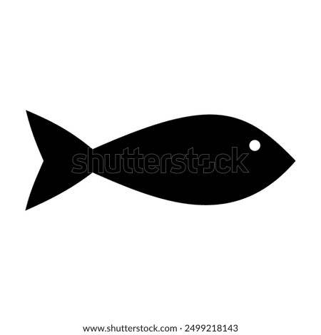 Fish animal silhouette. Vector image