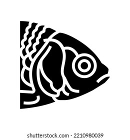 fish animal zoo glyph icon vector. fish animal zoo sign. isolated symbol illustration