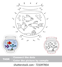 Fish Aquarium Dot Dot Educational Game Stock Vector (Royalty Free ...