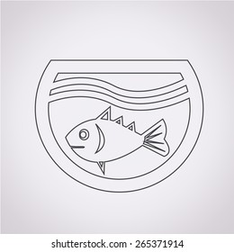fish in aquarium icon