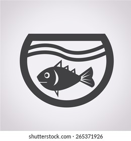 fish in aquarium icon