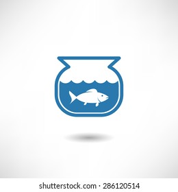 Fish in an aquarium icon