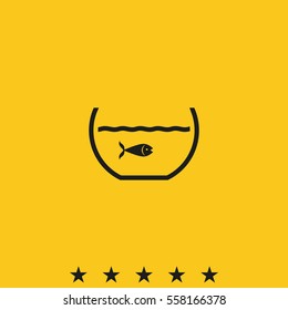 Fish in aquarium icon.