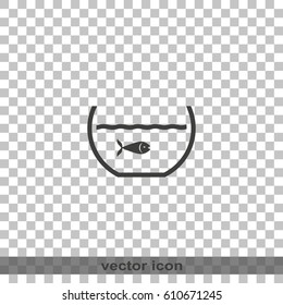 Fish in aquarium icon.