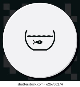 Fish in aquarium icon.