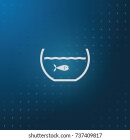 Fish in aquarium icon.