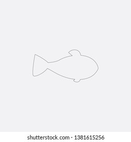 fish aquarium icon sign signifier vector