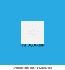 fish aquarium icon sign signifier vector