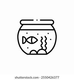 fish aquarium icon sign vector