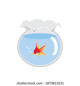 fish and aquarium, vector illustration
