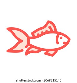 fish aquatic color icon vector. fish aquatic sign. isolated symbol illustration