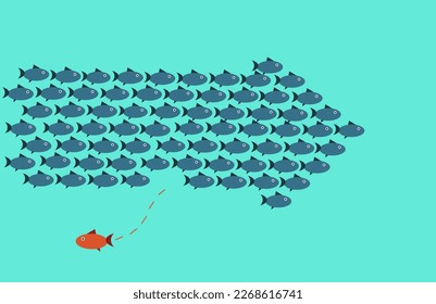 Fish arrow. The concept that it is necessary to choose the right direction in life.